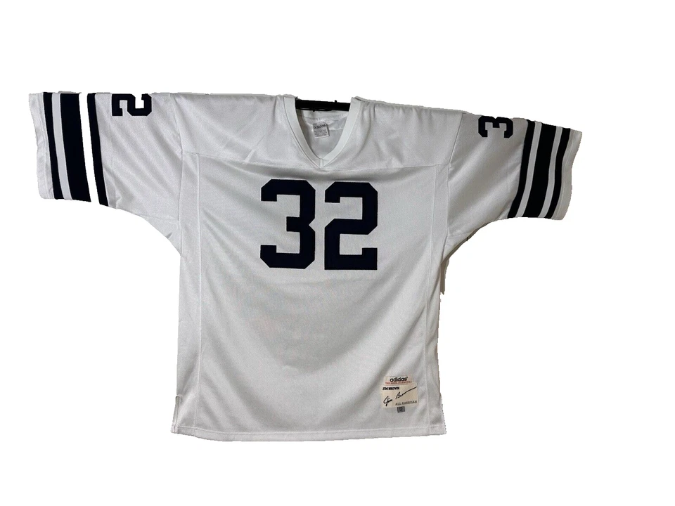 VTG JIM BROWN Jersey 3XL Mens #32 ALL AMERICAN 1964 adidas XXXL SIGNED Rare - Image 2 of 4