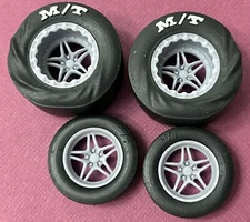1/24 Scale: 17/15-inch “Weld S81” Wheels W/Wrinkled Drag Slicks; Resin, 3D