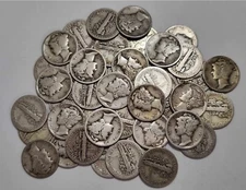 (1) Circulated 1920s Mercury Dime 90% Silver   1920-1929   Old Estate Coin Lot