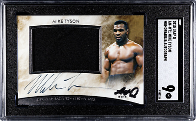 2015 Leaf Q Mike Tyson Memorabilia Patch Autograph Boxing Card