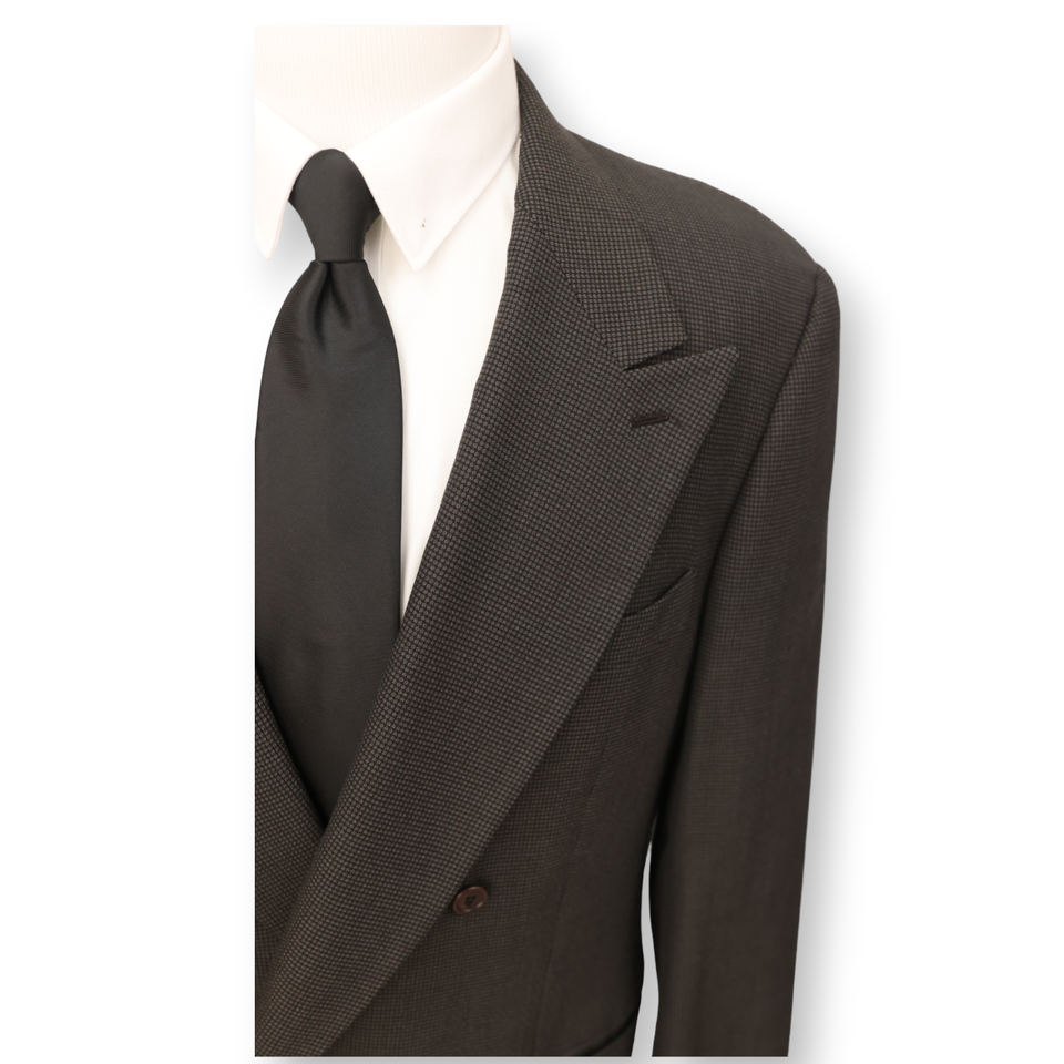 SAKS FIFTH AVENUE mens gray double breasted sport coat suit jacket