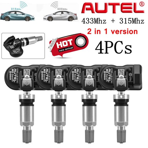 4*AUTEL MX Sensor 433Mhz 315Mhz 2in1 Capteur de Valves TPMS Programmable Sensors