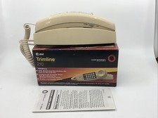 AT T Trimline 210 Wall Mount or Table Top Push Button Phone Beige Works
