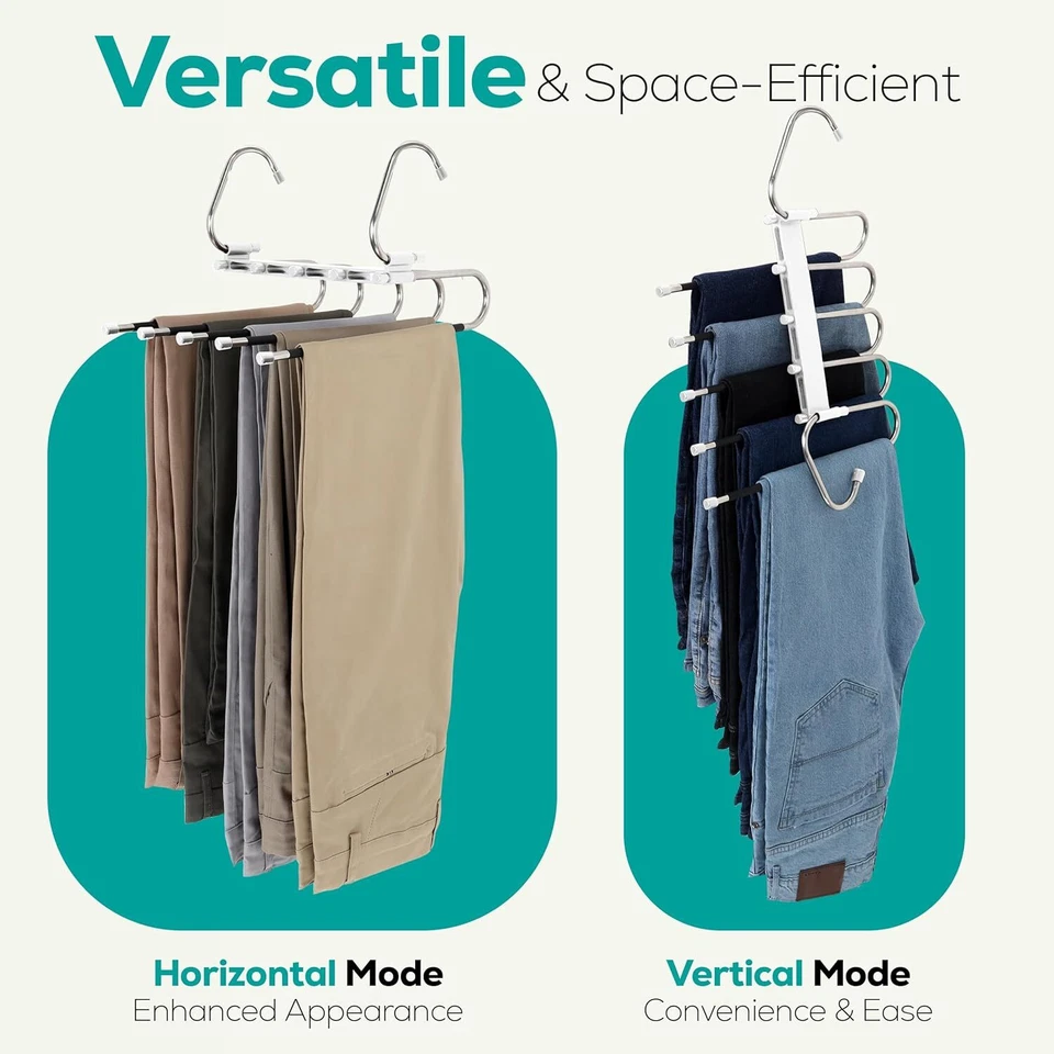Pants Hangers Save Space Clothes Hanger with Stainless Steel Hook Utopia Home - Image 2 of 4