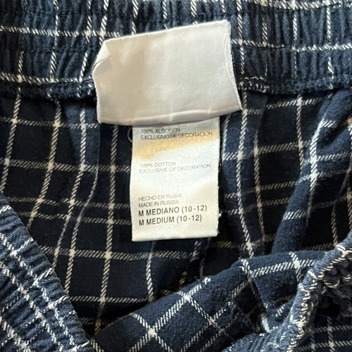 Vintage Fighting Illini Blue Plaid Pajama Lounge Pants Chief Youth M 10-12 - Picture 4 of 7