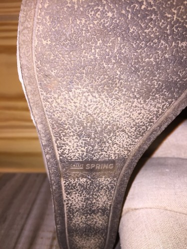 Call It Spring Wedge Ankle Boots/Shoes Lace Up Beige Canvas Women’s SZ 6.5 - Picture 11 of 11