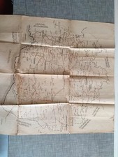 Vintage Karte, Landkarte Kaiserslautern Neustadt Landau/ Pfalz und Umgebung 70er