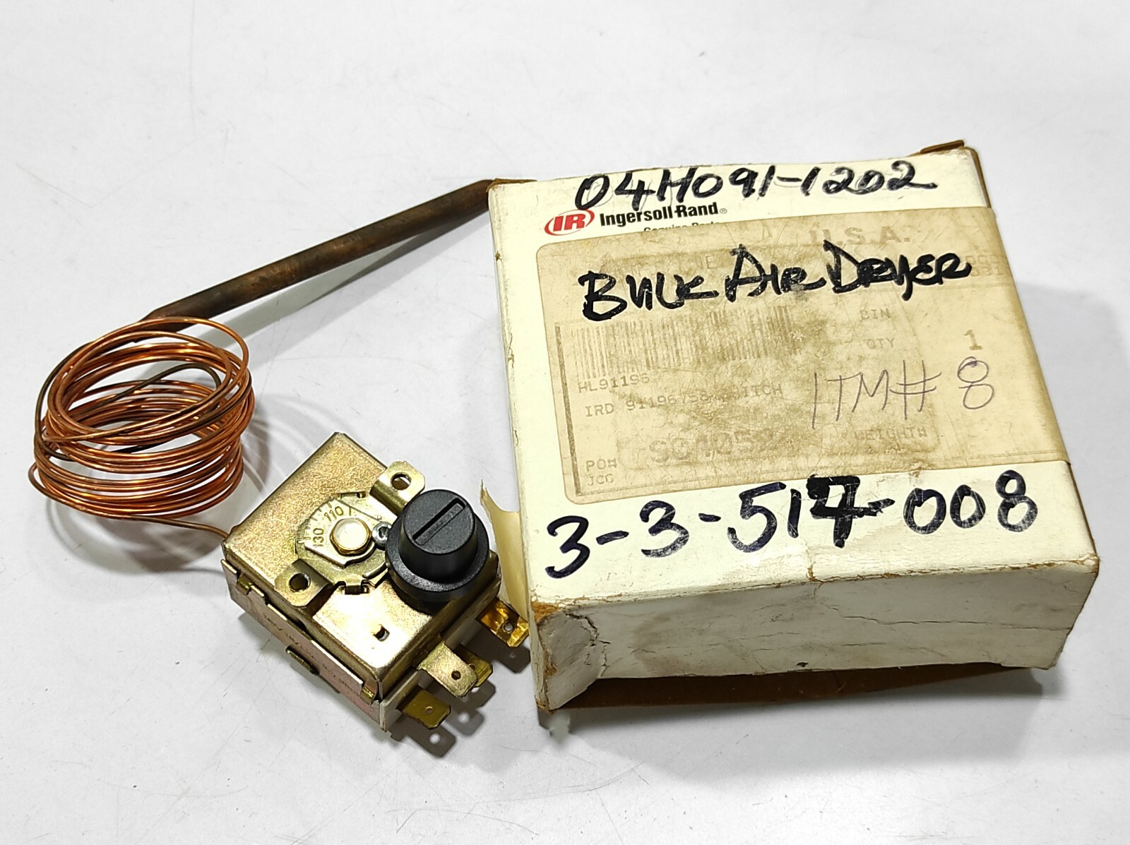 INGERSOLL RAND 91196758 HIGH TEMPERATURE THERMOSTAT 110/130-6°C 45 