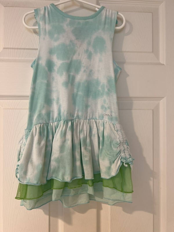 DKNY Girls Dress size S Tie Dye Ruffled
