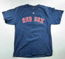 Majestic MLB Boston Red Sox Blue T-Shirt Large 1 DAD fan shirt father's day