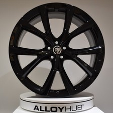 GENUINE JAGUAR F-PACE 5081 GLOSS BLACK 22" INCH ALLOY WHEEL X1 KK8M-1007-CA