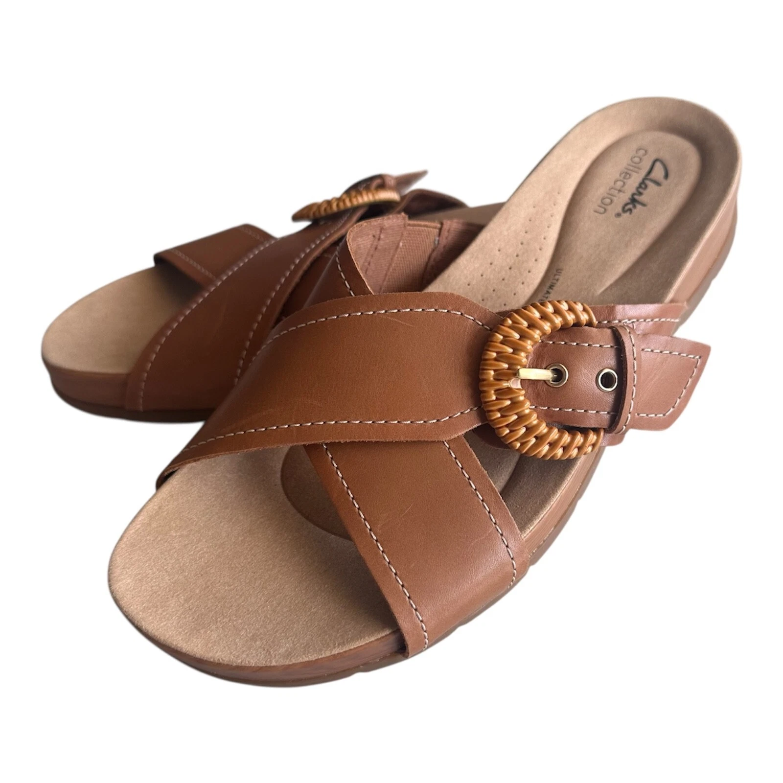 Sandali donna Clarks Collection Reileigh Bay pelle cannella taglia 11