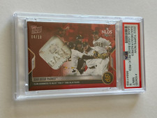 2022 Topps Now 1090 San Diego PADRES Team NLDS Game Used Base Relic #04/10 PSA 9