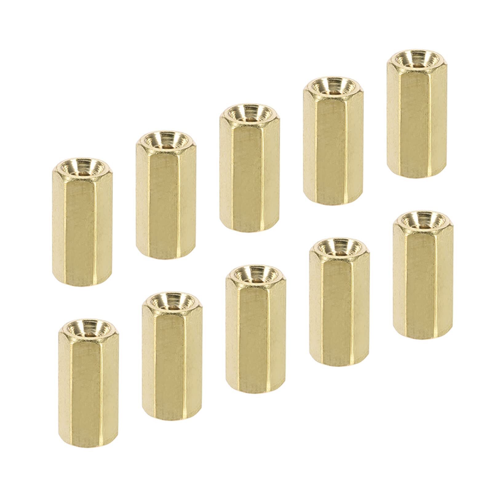 50 Pcs M2.5 Spacers Brass Hex PCB Standoffs Nuts Keep Height Consistent Great...