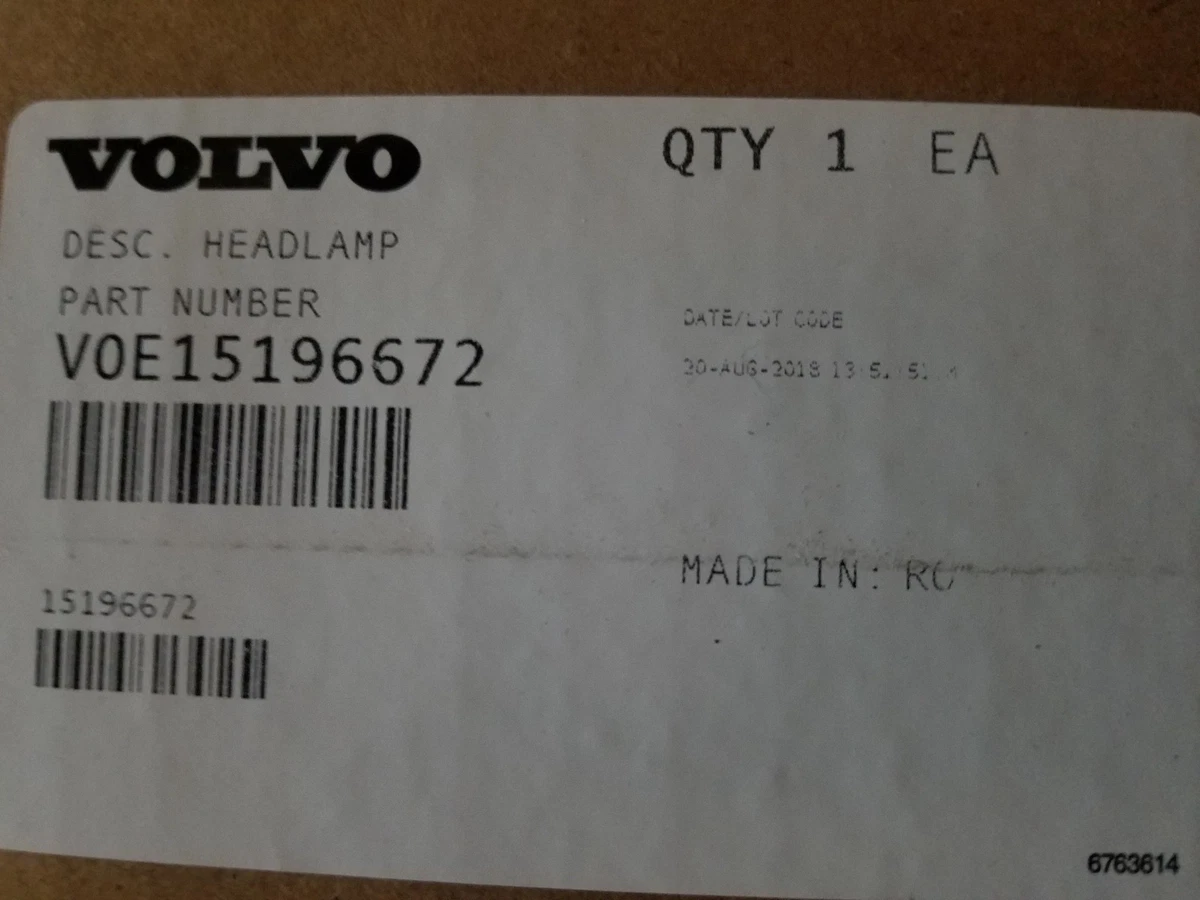 New Genuine Volvo Headlamp VOE 15196672 | eBay
