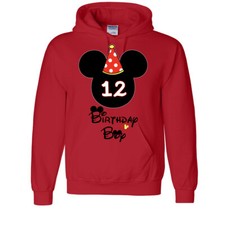 Birthday Boy YOUTH Hoodie Unisex disney Trip Mickey Party Custom Kids Pullover