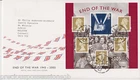 TALLENTS PMK GB ROYAL MAIL FDC COVER 2005 END OF THE WAR M/S SHEET
