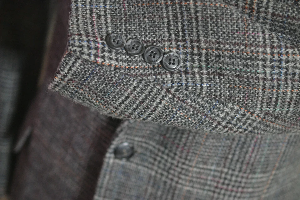 Chaqueta Blazer Abrigo Deportivo Oakton Ltd. Para Hombres Gris GLEN CUADROS Calce Clásico TALLA 44R Foto 3 de 4