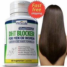 DHT BLOCKER HAIR FAST GROWTH HERBAL PILLS PREVENT ANTI LOSS STIMULATE 60 CAPS