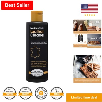 Leather Furniture Cleaner - Removes Dirt & Grime - 8.5oz/250ml