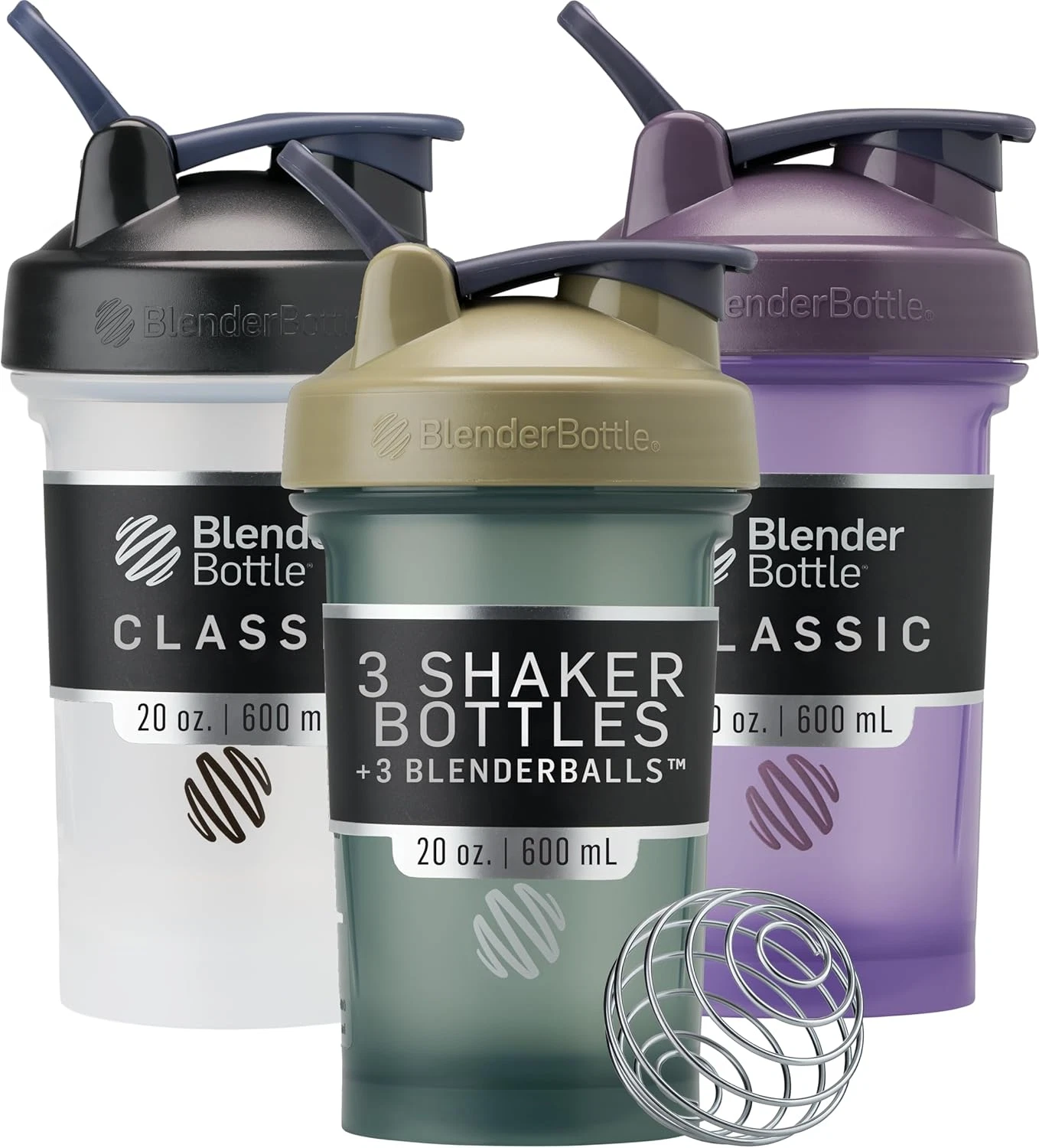 Classic V2 Shaker Bottle Perfect for Protein Shakes and Pre Workout, 20-Ounce (3
Opens in a new wind