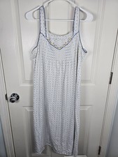 Aria Vintage Floral Cotton Nightgown Sleep Dress Cottage Granny Core Size L