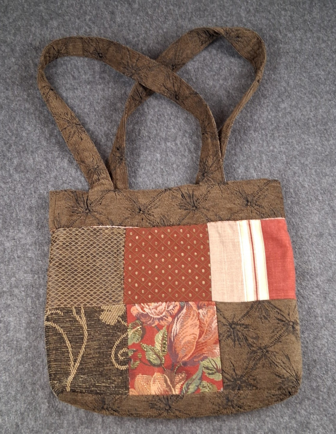 Handmade Quilt Patchwork Multi-Color Large Should… - image 1