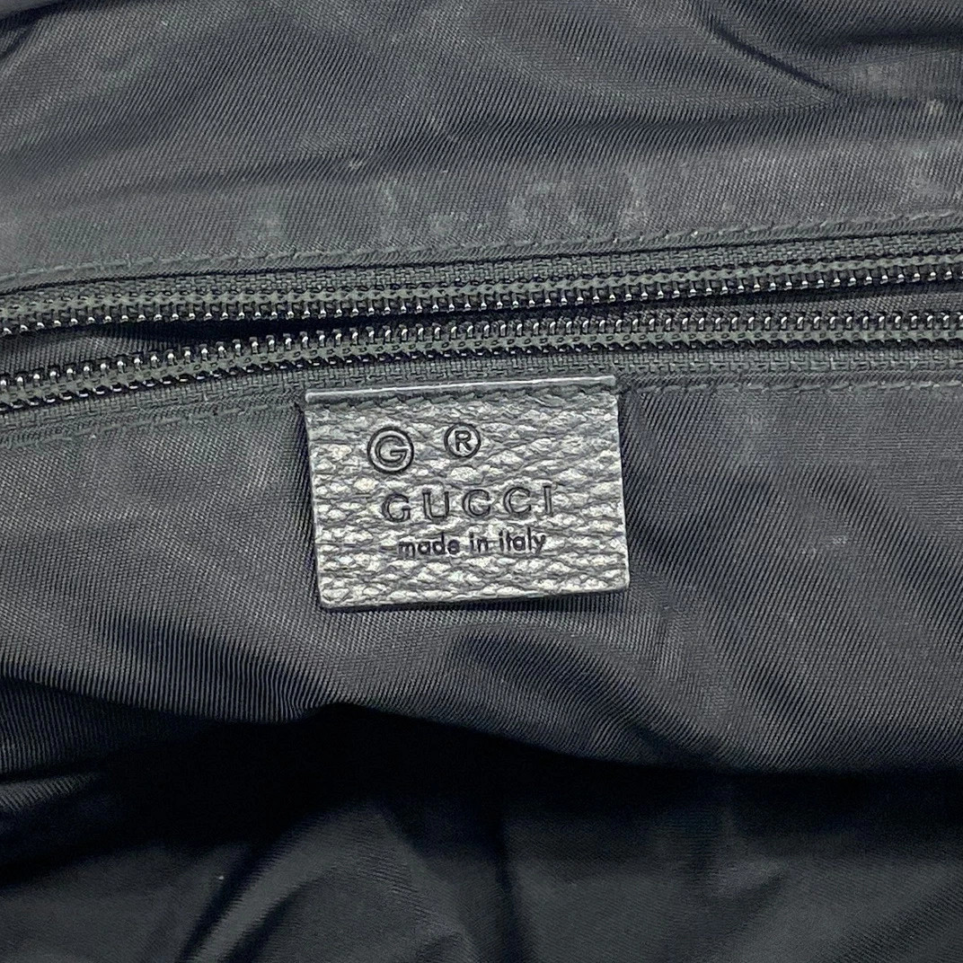 Gucci GG Nylon 2Way Tote Bag Black Silver Hardware thumbnail 5