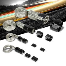 Black Stainless Steel Braided Hose Dress Up Kit Oilfuelvacuumradiatorheater