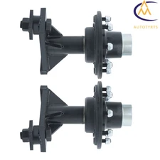 Pair 8×6.5 Lug Bolt On Wheels For shipping Container Hub and Spindle Kit 8000LB