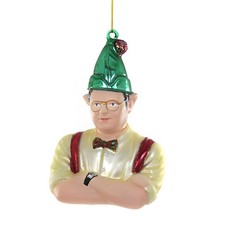 Cody Foster  Co Dwight The Christmas Elf Hanging Glass Ornament