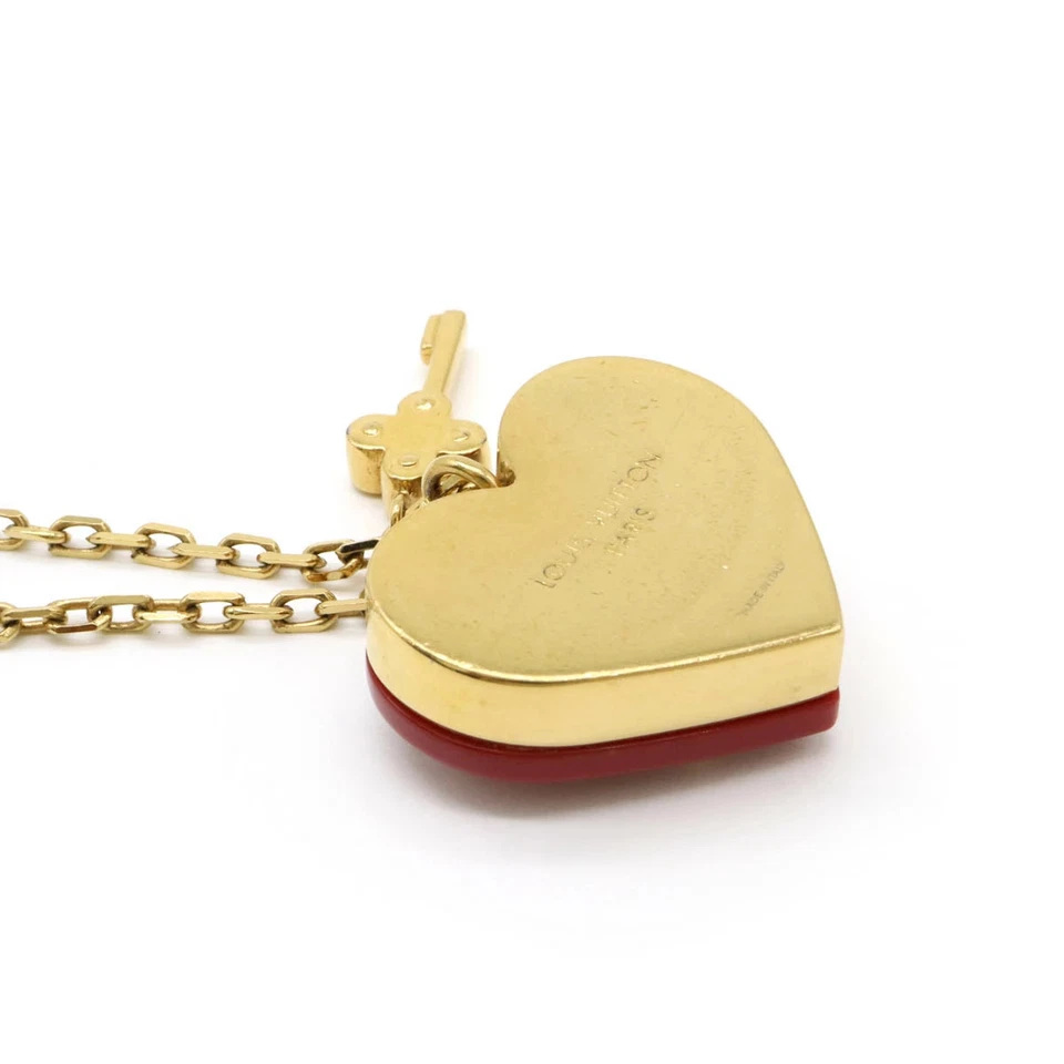 Collar Louis Vuitton Colgante Rock Me Resina Oro W30xH27mm 55 pulgadas cadena Foto 4 de 4