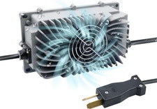 36V 12A Golf Cart Battery Charger with Crowsfoot Style Connector Crowfoot Plug,