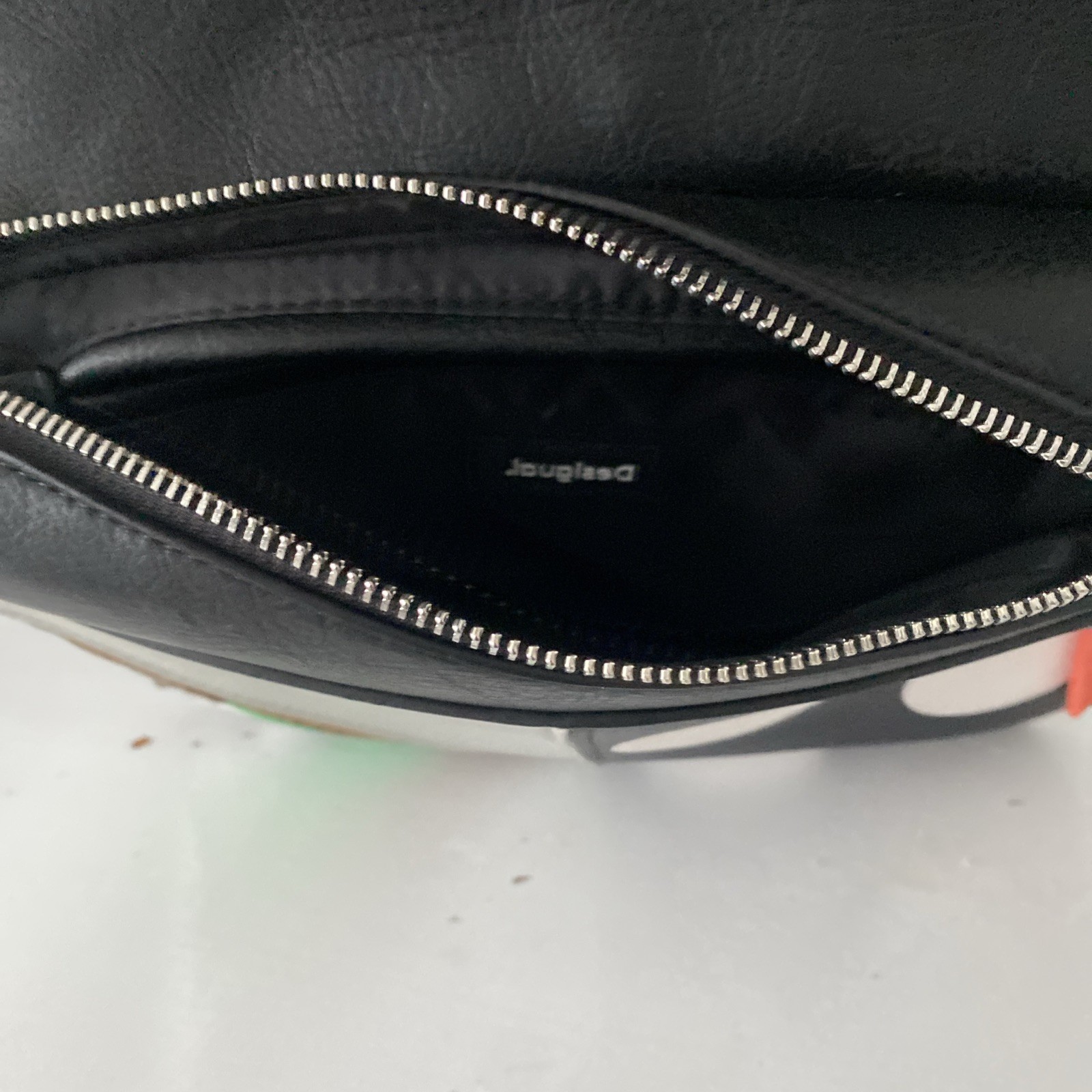 Desigual Patchwork Polka Dot Leather Shoulder Bag… - image 7