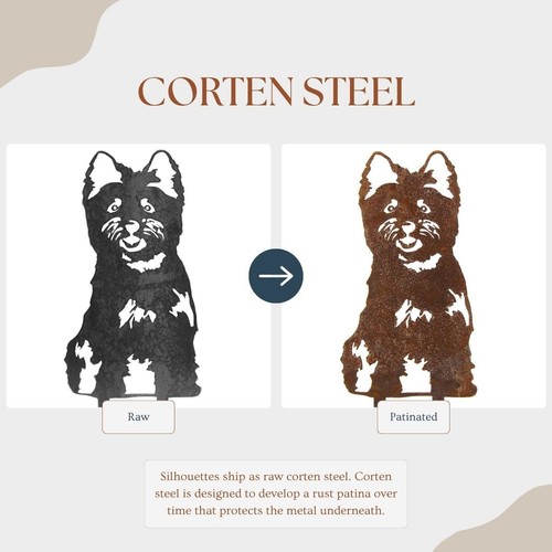 Sagoma per cani in acciaio corten Cairn Terrier - Foto 7 di 11