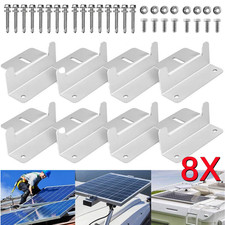 8x Solar Panel Z Bracket Mounting with Stainless Fixings Caravan Roof Motorhome