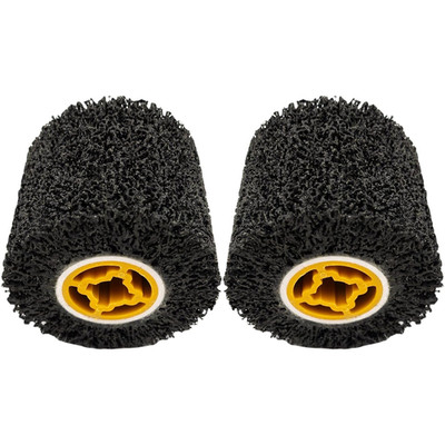 2 Pcs 40 Grit Stripping Drum, Abrasive Drawing Wheel Burnishing Wheel, 4.5'' X 4''