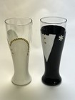 Set of 2 - Bridal Gown and Groom’s Tuxedo Hand Painted Beer Glasses Wedding Gift — photo 2