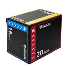 Fitvids Plyo Box, 3-in-1 Foam Plyometric Jump Box, 16  x20  x24  Box Jump for f...