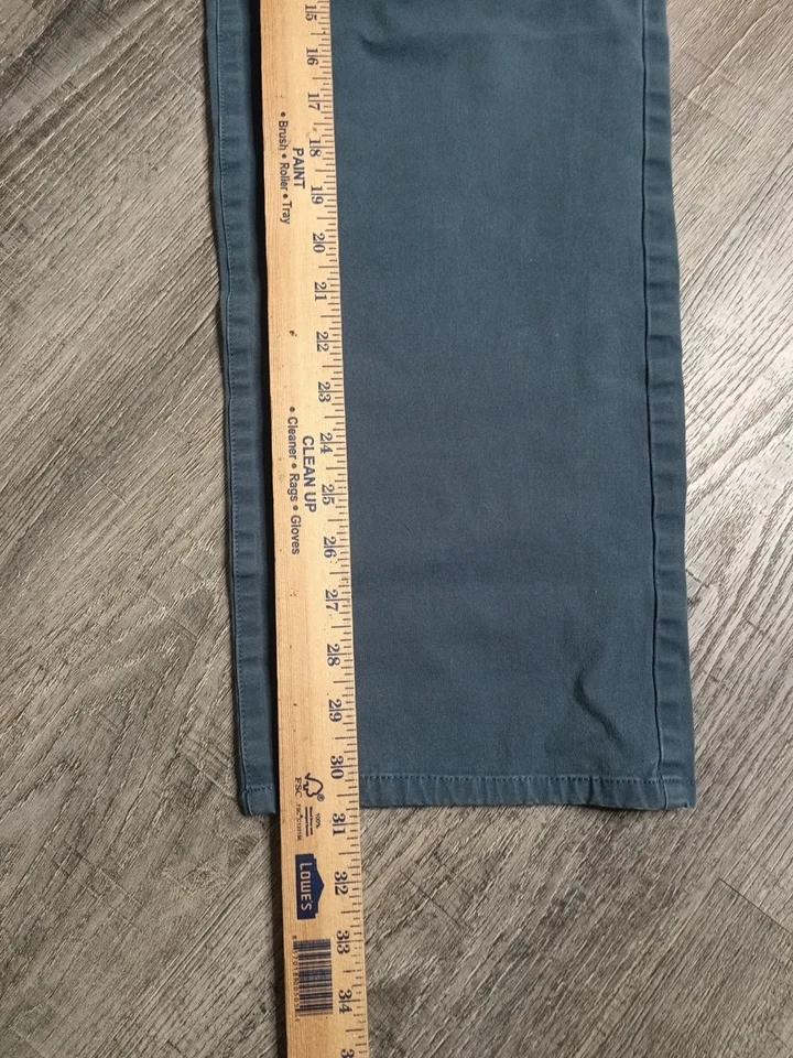 Bonobos Pants Mens 36x32 Blue Straight Leg Washed Chino Pants Mid Rise Preppy - Image 3 of 4