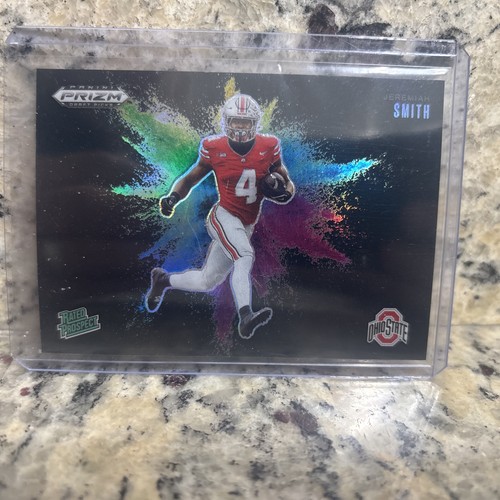 Jeremiah Smith [Black] #1 2025 Panini Prizm Draft Picks Color Blast card