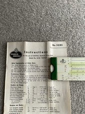 Vintage Slide Rule Faber Castell 52/82 with original plastic case