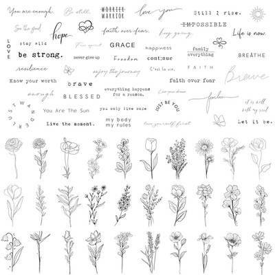 Realistic Temporary Tattoos - 60 Sheets Tiny Small Removable Tattoos, 30 Pcs Ins