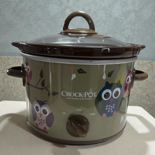 CROCK POT 🦉 Model: SCR250-OWL2 Green 2.5 Quart EUC HTF