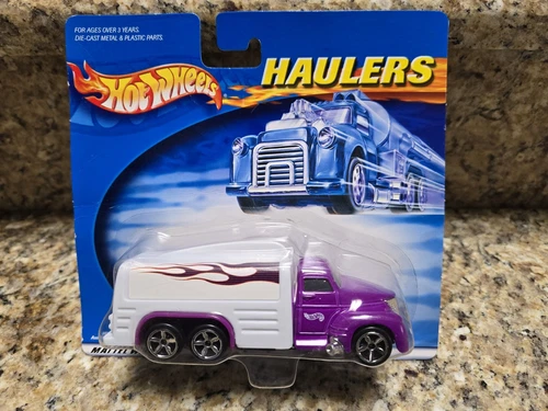 Hot Wheels 89289 HAULERS Tanker Truck Purple White Chrome 5 Spokes NEW VTG 2000