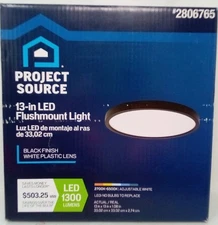 Project Source 1-Light 15-LED In BLACK FINISH WHITE LENS 2700K-6500K {#2806765}