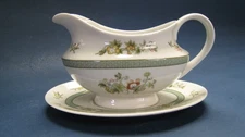 Vintage Royal Doulton Tonkin TC 1107 Gravy Boat w Fitted Saucer Exc Condition