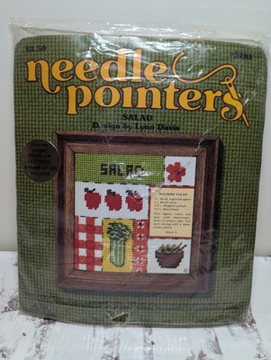 Vintage 1975 Sunset Designs Needle Pointers Kit Salad Sealed NOS #5281 5 x5 