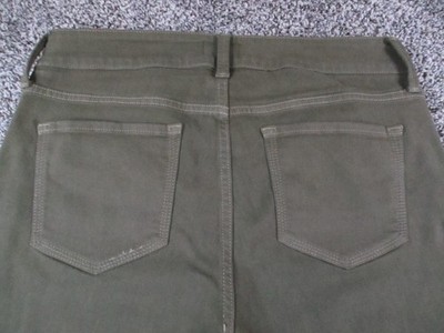 NYDJ Marilyn Straight Jeans Womens 10P Green Mid Rise Lift Tuck Stretch 30x29