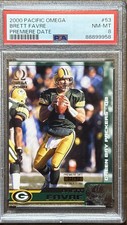 2000 Pacific Omega - Brett Favre #53 Premiere Date 31/92 PSA 8